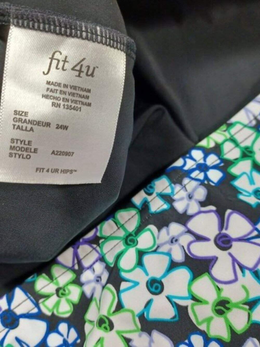 fit 4u womens colorful floral swim bottoms 24 NWT - Picture 2 of 4